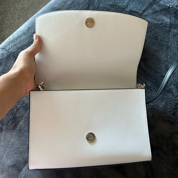 Kate Spade Taupe and White Chain Crossbody bag - Picture 3 of 12